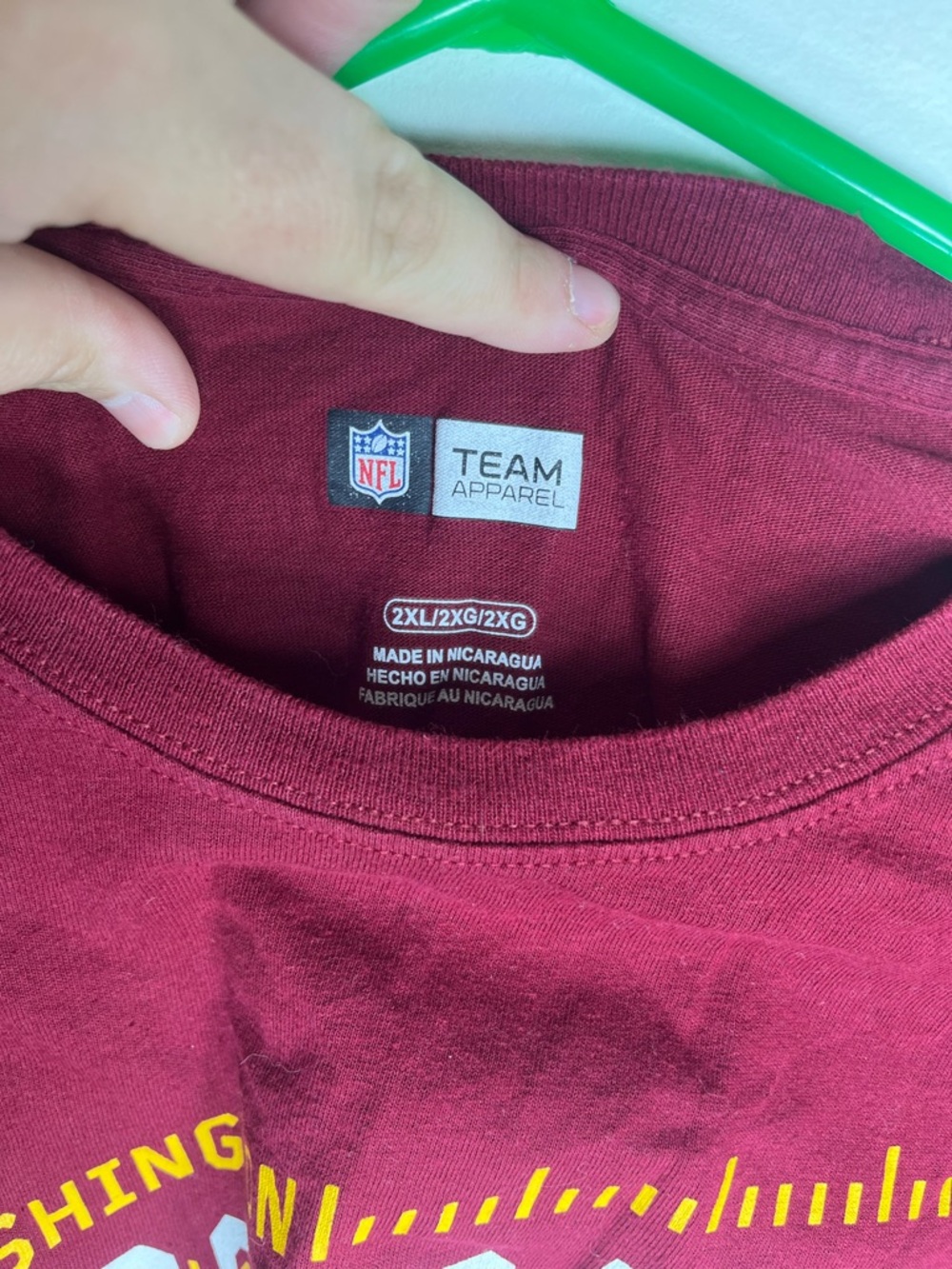 Washington Football Team NFL T-Shirt Burgundy Size 2XL Graphic - Picture 7 of 7